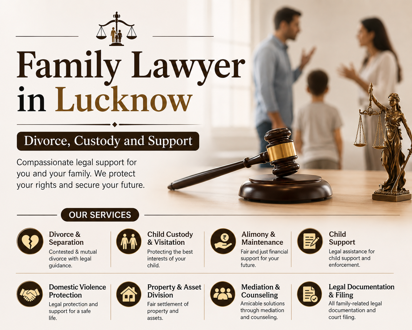 Family Lawyer In Lucknow | Divorce, Custody And Support